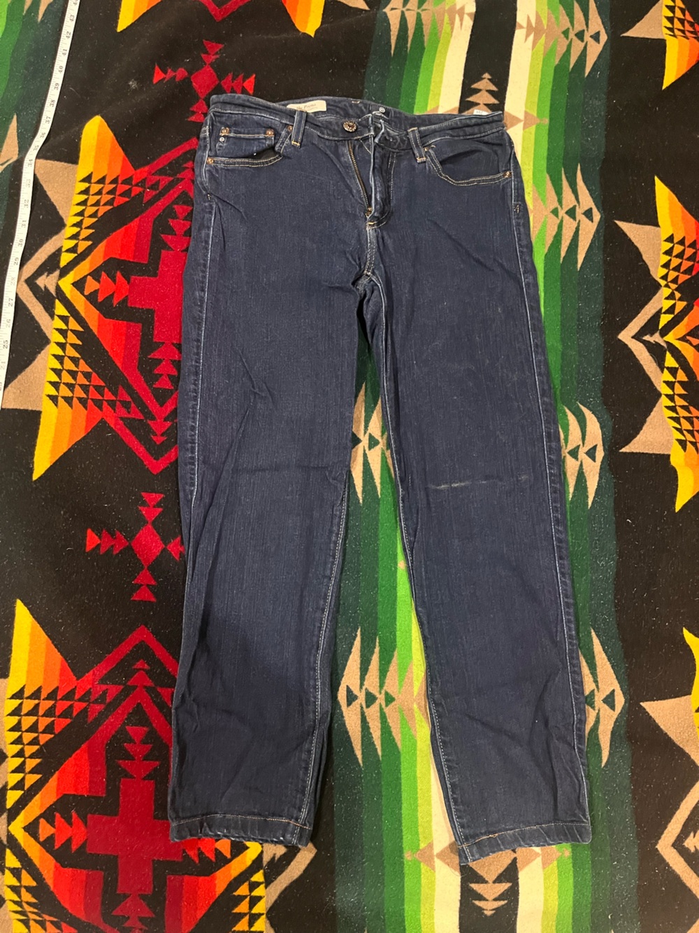 AG Adriano Goldschmied Dark Blue Ankle Jeans